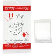 Matsuda Disposable Toilet Seat Cover with Front Flap Калъф за тоалетна седалка за еднократна употреба с предпазна престилка 10 броя