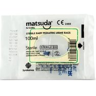 Matsuda Sterile Baby Pediatric Urine Bag Стерилен бебешко-педиатричен уриноколектор 100ml Matsuda Sterile Baby Pediatric Urine Bag Стерилен бебешко-педиатричен уриноколектор 100ml