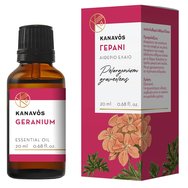 Kanavos Geranium Essential Oil 20ml - здравец - Етерично масло за естествено ароматизиране на пространството, подходящо за инхалации, което предлага релаксация и благополучие