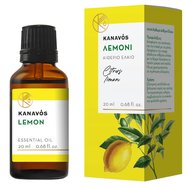 Kanavos Lemon Essential Oil 20ml - Лимон - Етерично масло за естествено ароматизиране на пространството, подходящо за инхалации, което предлага релаксация и благополучие Kanavos Lemon Essential Oil 20ml - Лимон - Етерично масло за естествено ароматизиране на пространството, подходящо за инхалации, което предлага релаксация и благополучие