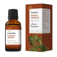 Kanavos Sandalwood Essential Oil 20ml - Сандалово дърво - Етерично масло за естествено ароматизиране на пространството, подходящо за инхалации, което предлага релаксация и благополучие Kanavos Sandalwood Essential Oil 20ml - Сандалово дърво - Етерично масло за естествено ароматизиране на пространството, подходящо за инхалации, което предлага релаксация и благополучие