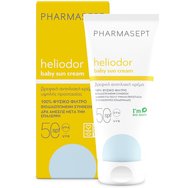 Pharmasept Heliodor Baby Sun Cream Spf50, 100ml - Бебешки слънцезащитен крем с висока защита със 100% естествен филтър и незабавно действие Pharmasept Heliodor Baby Sun Cream Spf50, 100ml - Бебешки слънцезащитен крем с висока защита със 100% естествен филтър и незабавно действие