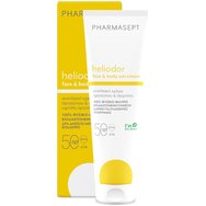Pharmasept Heliodor Face & Body Sun Cream Spf50, 150ml - Слънцезащитен крем за лице и тяло с широк спектър и 100% естествен филтър Pharmasept Heliodor Face & Body Sun Cream Spf50, 150ml - Слънцезащитен крем за лице и тяло с широк спектър и 100% естествен филтър