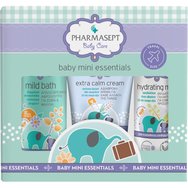 Pharmasept Promo Baby Care Hydrating Milk 40ml & Extra Calm Cream 40ml & Mild Bath 100ml - Бебешки хидратиращ лосион за лице и тяло и интензивен защитен крем за употреба при всяка смяна на пелени и нежен бебешки душ гел с хипоалергенна формула Pharmasept Promo Baby Care Hydrating Milk 40ml & Extra Calm Cream 40ml & Mild Bath 100ml - Бебешки хидратиращ лосион за лице и тяло и интензивен защитен крем за употреба при всяка смяна на пелени и нежен бебешки душ гел с хипоалергенна формула