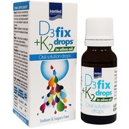 Intermed D3+K2 in Olive Oil Fix Drops Oral Solution 12ml - Орална хранителна добавка Витамин D3 и K2, за да отговори на повишените изисквания на тялото Intermed D3+K2 in Olive Oil Fix Drops Oral Solution 12ml - Орална хранителна добавка Витамин D3 и K2, за да отговори на повишените изисквания на тялото