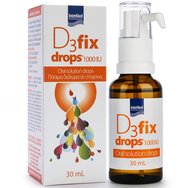 Intermed D3 Fix Drops 1000 IU 30ml - Витамин D3 Хранителна добавка за задоволяване на повишените нужди на организма Intermed D3 Fix Drops 1000 IU 30ml - Витамин D3 Хранителна добавка за задоволяване на повишените нужди на организма