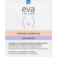 Eva Intima Cervasil Granules Disorders Хранителна добавка с витамини B2, B9 и екстракт от гъби Шитаке с имуномодулиращо действие за жени и мъже с вкус на кайсия и грейпфрут 30 Sachets