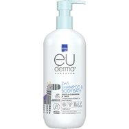 Intermed Eu Derma Babyderm Gentle Cleansing & Care 2 in 1 Shampoo & Body Bath 500ml,Нежен 2 в 1 шампоан & душ гел, подходящ за ежедневното почистване на бебета & деца от 0 години