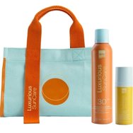 Luxurious Suncare Promo Antioxidant Sunscreen Invisible Spray Spf30, 200ml & Face Spf30 Sunscreen Serum, 50ml & Подарък несесер 1 брой Luxurious Suncare Promo Antioxidant Sunscreen Invisible Spray Spf30, 200ml & Face Spf30 Sunscreen Serum, 50ml & Подарък несесер 1 брой