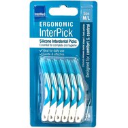 Intermed Ergonomic Inter Pick Silicone Interdental Picks 36 бр M/L - Силиконови интердентални четки, проектирани за максимален контрол и комфорт