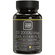 Pharmalead Black Range D3 2000IU Plus Vitamin K 60veg.caps - Витамин D3 & K Хранителна добавка за укрепване на имунната система и здраве на костите Pharmalead Black Range D3 2000IU Plus Vitamin K 60veg.caps - Витамин D3 & K Хранителна добавка за укрепване на имунната система и здраве на костите