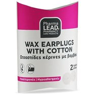 PharmaLead Wax Earplugs with Cotton 2 бр - Восъчни тапи за уши с памук PharmaLead Wax Earplugs with Cotton 2 бр - Восъчни тапи за уши с памук