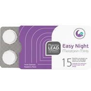 Pharmalead Easy Night Melatonin Mints 15 Lozenges - Хранителна добавка с мелатонин и витамин B6 за по-бърз и по-добър сън и борба с часовата разлика с вкус на малина Pharmalead Easy Night Melatonin Mints 15 Lozenges - Хранителна добавка с мелатонин и витамин B6 за по-бърз и по-добър сън и борба с часовата разлика с вкус на малина