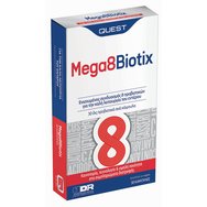 Quest Mega 8 Biotix 30caps - Хранителна добавка с уникален състав от 8 различни пробиотика за укрепване на чревната микрофлора Quest Mega 8 Biotix 30caps - Хранителна добавка с уникален състав от 8 различни пробиотика за укрепване на чревната микрофлора