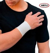 John's Wrist Brace Support Κωδ 12500, Beige 1 Τεμάχιο - Medium - Ελαστικό Αυτοκόλλητο Επικάρπιο Χεριού σε Μπεζ Χρώμα Μεσαίου Μεγέθους