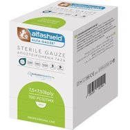 AlfaShield Gauze 7.5x7.5cm 8ply 100 броя - Стерилен марлен компрес 8 слоя