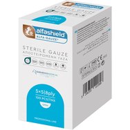 AlfaShield Gauze 100 бр - 5x5cm 8ply - Стерилна плетена марля 8 слоя AlfaShield Gauze 100 бр - 5x5cm 8ply - Стерилна плетена марля 8 слоя