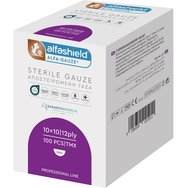 AlfaShield Gauze 100 бр - 10x10cm 12ply - Стерилна плетена марля 12 слоя AlfaShield Gauze 100 бр - 10x10cm 12ply - Стерилна плетена марля 12 слоя