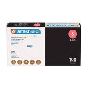 AlfaShield Black Nitrile Examination Gloves 100 бр - Small - Черни нитрилни ръкавици за преглед без прах