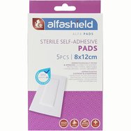 AlfaShield Sterile Self-Adhesive Pads 5 бр - 8x12cm - Стерилни самозалепващи се подложки AlfaShield Sterile Self-Adhesive Pads 5 бр - 8x12cm - Стерилни самозалепващи се подложки