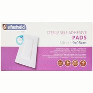 AlfaShield Sterile Self-Adhesive Pads 50 бр - 9x15cm - Стерилни самозалепващи се подложки