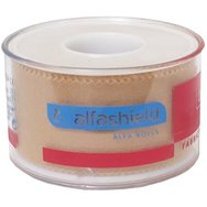 AlfaShield Alfa Plast Fabric Medical Tape Rolls Бежов 1 бр - 5m x 2.5cm - Самозалепваща се платнена лента за здраво фиксиране на подложки и бинтове