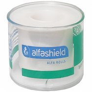 AlfaShield Alfa Silk Medical Tape Rolls Бяло 1 бр - 5m x 5cm - Водоустойчива, самозалепваща се лента за фиксиране на подложки и бинтове, изработена от коприна AlfaShield Alfa Silk Medical Tape Rolls Бяло 1 бр - 5m x 5cm - Водоустойчива, самозалепваща се лента за фиксиране на подложки и бинтове, изработена от коприна
