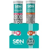 Son PROMO PACK Echinacea Frizz 20 Effer.tabs & Подарък Vitamin C 1000mg Vivid 20 Effer.tabs - Хранителна добавка с ехинацея Правилна функция на имунната система с вкус на лайм и витамин С за енергия с антиоксидантно действие Вкус на портокал Son PROMO PACK Echinacea Frizz 20 Effer.tabs & Подарък Vitamin C 1000mg Vivid 20 Effer.tabs - Хранителна добавка с ехинацея Правилна функция на имунната система с вкус на лайм и витамин С за енергия с антиоксидантно действие Вкус на портокал