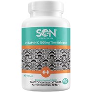 Son Vitamin C 1000mg Time Release 60tabs - Формула за хранителна добавка с витамин C, екстракт от шипка и цитрусови биофлавоноиди за цялостна имунна подкрепа