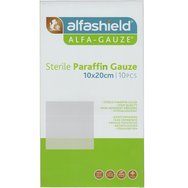 AlfaShield Alfa Gauze Sterile Paraffin 10x20 10 бр - Висококачествена стерилна парафинова марля