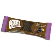 Wish Bars Chocolate & Plum Здравословно хранително блокче без захар с шоколад и сливи 30g -  Wish Bars Chocolate & Plum Здравословно хранително блокче без захар с шоколад и сливи 30g -