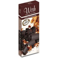 Wish Delicious Dark Chocolate with Almond 75g - Автентичен бадемов здравен шоколад без захар Wish Delicious Dark Chocolate with Almond 75g - Автентичен бадемов здравен шоколад без захар