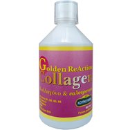 Medichrom Golden Reaction Collagen 500ml - Хранителна добавка от колаген за пиене, хиалуронова киселина, витамини и минерали за доброто функциониране на ставите, кожата, косата и ноктите с вкус на праскова