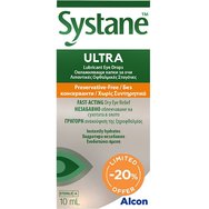 Alcon Promo Systane Ultra Eye Drops Лубрикиращи капки за очи с бързо действие за облекчаване на симптомите на сухота в очите 10ml