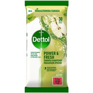 Dettol Surface Clean Wipes Green Apple 30 бр