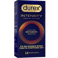 Durex Intensity Premium Latex Free Condoms Изключително тънки презервативи без латекс за по-добро усещане & предаване на топлина 12 броя Durex Intensity Premium Latex Free Condoms Изключително тънки презервативи без латекс за по-добро усещане & предаване на топлина 12 броя