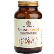 Bio Tonics Anoso Junior Vitamin C 60mg, 60 желета - Хранителна добавка с витамин C за лечение на симптоми на обикновена настинка и засилване на имунитета за деца над 3 години с вкус на ягода, портокал и грозде Bio Tonics Anoso Junior Vitamin C 60mg, 60 желета - Хранителна добавка с витамин C за лечение на симптоми на обикновена настинка и засилване на имунитета за деца над 3 години с вкус на ягода, портокал и грозде