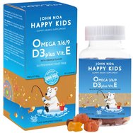 John Noa Happy Kids Omega 3/6/9 D3 Plus Vitamin E 90 Gummies - Детска хранителна добавка с Омега 3 и вкус на портокал John Noa Happy Kids Omega 3/6/9 D3 Plus Vitamin E 90 Gummies - Детска хранителна добавка с Омега 3 и вкус на портокал