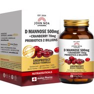 John Noa Liposomal  D Mannose 500mg, Cranberry 70mg & Probiotics 30caps - Хранителна добавка с D-маноза, екстракт от червена боровинка и пробиотици в липозомна форма за укрепване на микробиома на пикочните пътища и лечение на инфекции John Noa Liposomal  D Mannose 500mg, Cranberry 70mg & Probiotics 30caps - Хранителна добавка с D-маноза, екстракт от червена боровинка и пробиотици в липозомна форма за укрепване на микробиома на пикочните пътища и лечение на инфекции