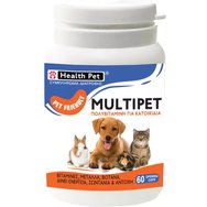 Health Pet Multipet 60caps - Хранителна добавка за домашни любимци с мултивитамини, минерали и следи от енергия, жизненост и издръжливост със силна имунна подкрепа Health Pet Multipet 60caps - Хранителна добавка за домашни любимци с мултивитамини, минерали и следи от енергия, жизненост и издръжливост със силна имунна подкрепа