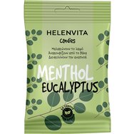 Helenvita Menthol & Eucalyptus Sore Throat & Cough Candies 20 бр - Хранителна добавка с витамин C и билков екстракт за повишаване на имунитета, лечение на болки в гърлото и облекчаване на кашлица с вкус на мента, евкалипт