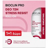 Bioclin Promo Pro Deo 72h Stress Resist Roll-on Дезодорант рол-он за справяне с много силно изпотяване, причинено от повишен стрес 100ml (2x50ml)