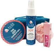 Aloe Colors Promo The Joy Cosmetic Bag Hair & Body Mist 100ml & Lip Oil Charm 5ml & Подарък торбичка 1 бр - Хидратиращ спрей за коса и тяло със съблазнителен дървесен аромат и хидратиращо масло за устни, което придава блясък Aloe Colors Promo The Joy Cosmetic Bag Hair & Body Mist 100ml & Lip Oil Charm 5ml & Подарък торбичка 1 бр - Хидратиращ спрей за коса и тяло със съблазнителен дървесен аромат и хидратиращо масло за устни, което придава блясък