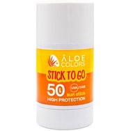 Aloe Colors To Go Spf50 Sunscreen Stick Слънцезащитен стик с висока защита за лице, очи & чувствителни зони 30g