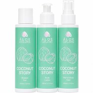 Aloe Colors Promo Cococnut Story Shower Gel 100ml & Body Lotion 100ml & Hair & Body Mist & Подарък несесер 1 брой