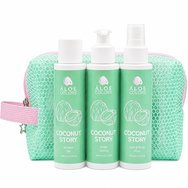 Aloe Colors Promo Cococnut Story Shower Gel 100ml & Body Lotion 100ml & Hair & Body Mist & Подарък несесер 1 брой - Aloe Colors Promo Cococnut Story Shower Gel 100ml & Body Lotion 100ml & Hair & Body Mist & Подарък несесер 1 брой -
