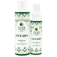 Aloe Colors Promo Kourabies Shower Gel 200ml & Hair & Body Mist 100ml, Душ гел с аромат на топли ванилови нотки & нежно усещане за пудра захар & ароматен спрей за коса & тяло с нотки на масло & ванилия Aloe Colors Promo Kourabies Shower Gel 200ml & Hair & Body Mist 100ml, Душ гел с аромат на топли ванилови нотки & нежно усещане за пудра захар & ароматен спрей за коса & тяло с нотки на масло & ванилия