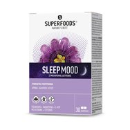 Superfoods Sleep Mood Хранителна добавка с мелатонин, допринасяща за намаляване на безсънието и тревожността 30caps Superfoods Sleep Mood Хранителна добавка с мелатонин, допринасяща за намаляване на безсънието и тревожността 30caps