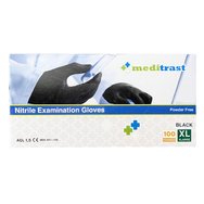 Meditrast Powder Free Nitrile Examination Gloves Black 100 бр - XLarge - Черни нитрилни ръкавици за преглед без пудра Meditrast Powder Free Nitrile Examination Gloves Black 100 бр - XLarge - Черни нитрилни ръкавици за преглед без пудра