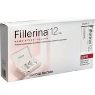 Fillerina Promo 12HA Densifying Filler Face Treatment Grade 3, 2x30ml & Подарък Eye Contour Cream Grade 3, 15ml - Серум за лице против стареене за възстановяване на кожата и запълване на бръчки & Крем за очи против стареене, стягащ за възстановяване на еластичността на кожата и запълване на бръчки